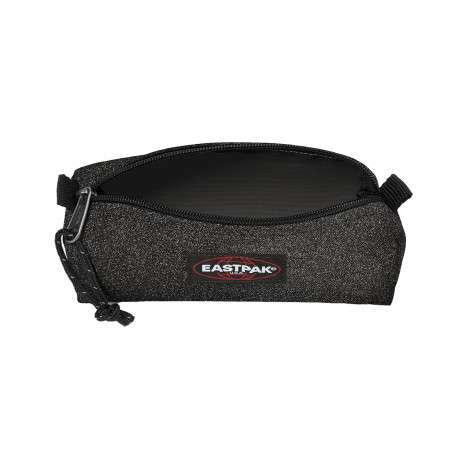 Trousse noire avec un imprimé pailleté et une étiquette cousue à l'avant - Image 3