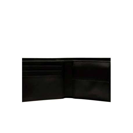 Coffret portefeuille et porte-cartes en cuir de vache noir uni - Image 2