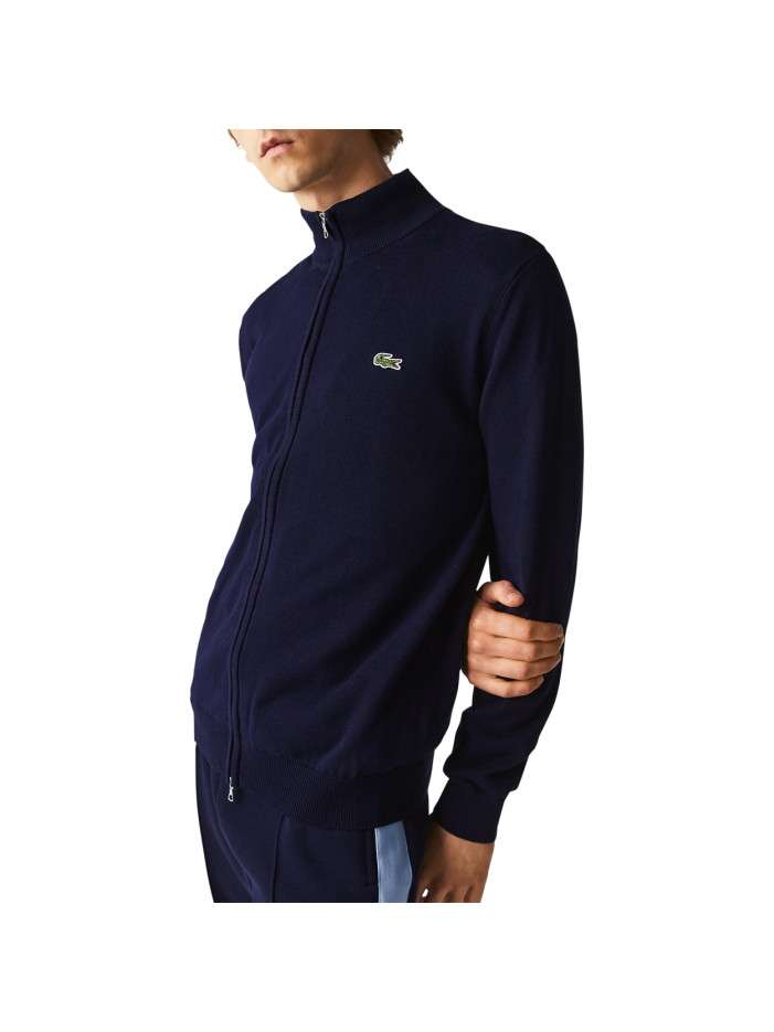 Gilet zippé en coton marine...