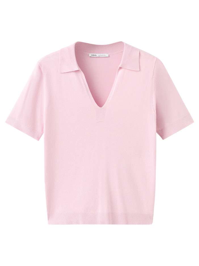 Pull rose uni avec une...