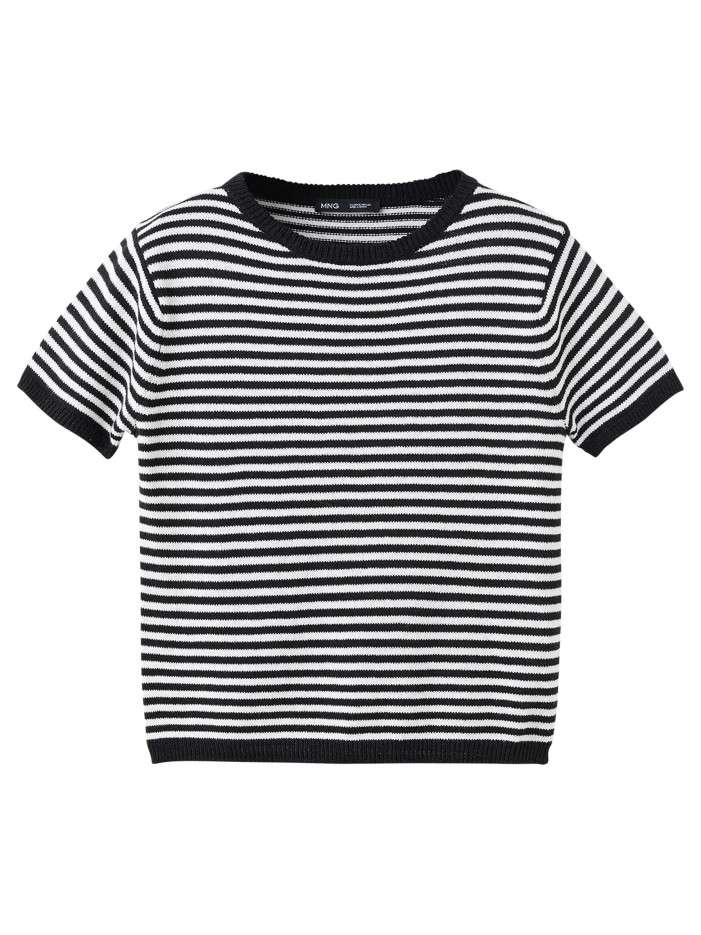 Pull noir et blanc à...