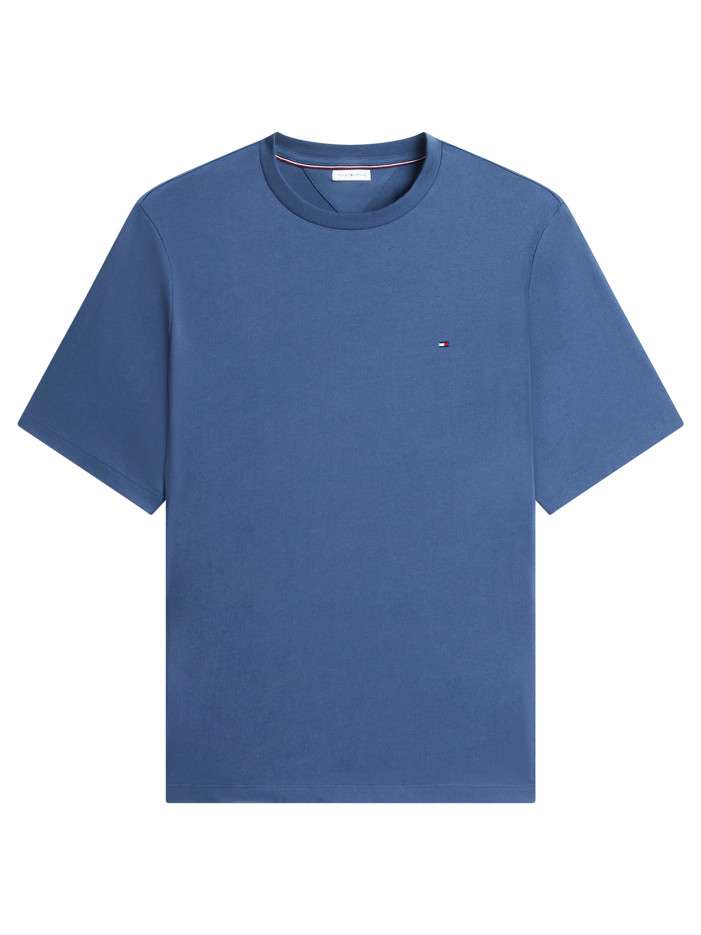 T-shirt bleu uni en coton...