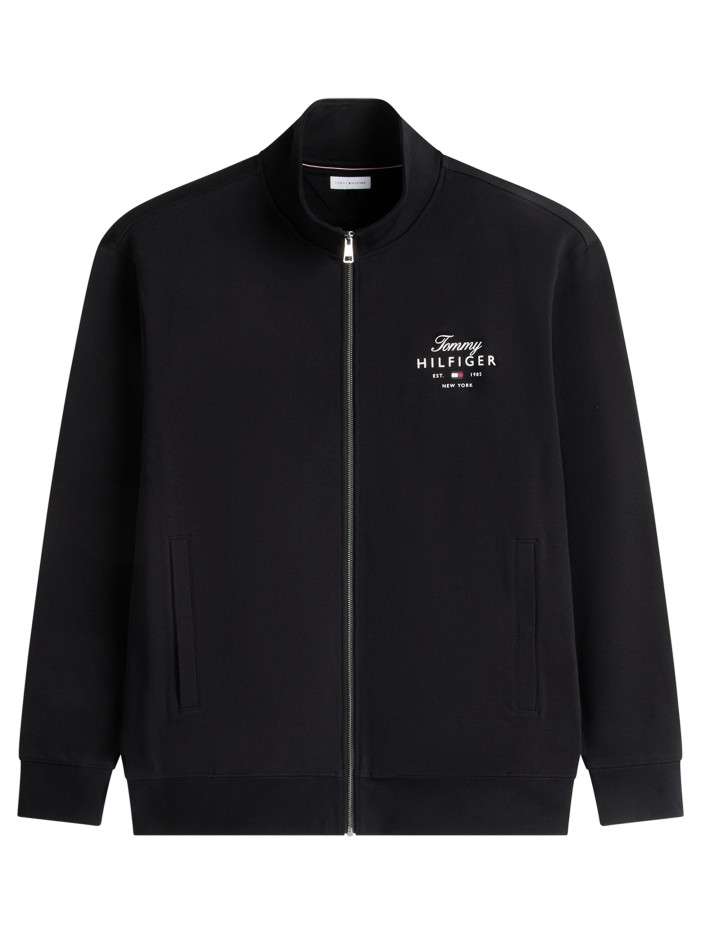 Gilet zippé en coton noir...