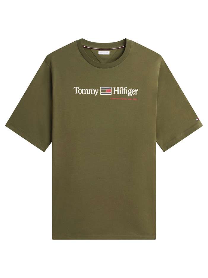 T-shirt kaki uni en coton...