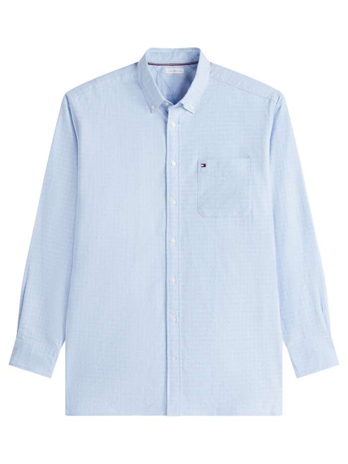 Chemise bleu ciel à motifs...