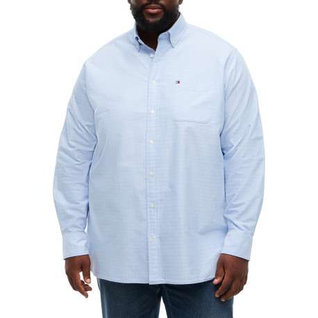Chemise bleu ciel à motifs en coton biologique avec un col à revers boutonné - Image 2