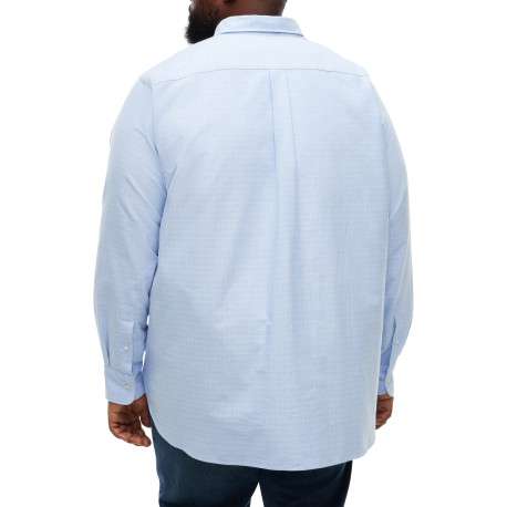 Chemise bleu ciel à motifs en coton biologique avec un col à revers boutonné - Image 3