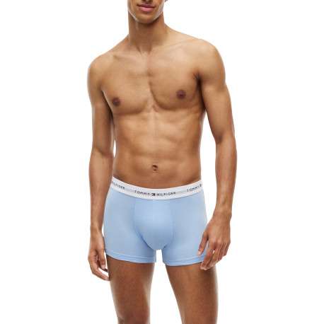 Lot de 3 boxers en coton biologique bleus pourvus d'une taille élastiquée - Image 2