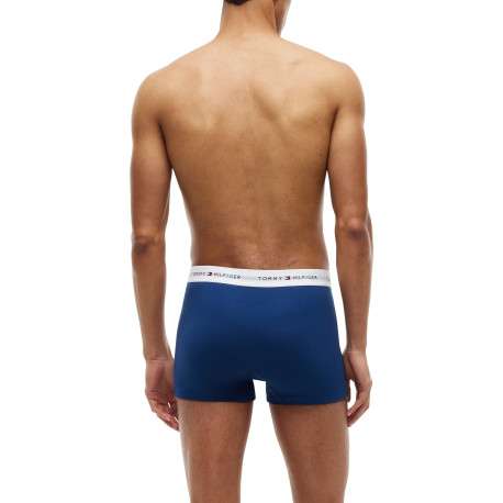 Lot de 3 boxers en coton biologique bleus pourvus d'une taille élastiquée - Image 3