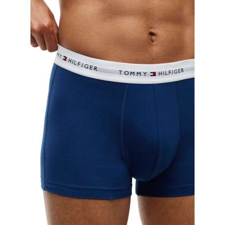 Lot de 3 boxers en coton biologique bleus pourvus d'une taille élastiquée - Image 4