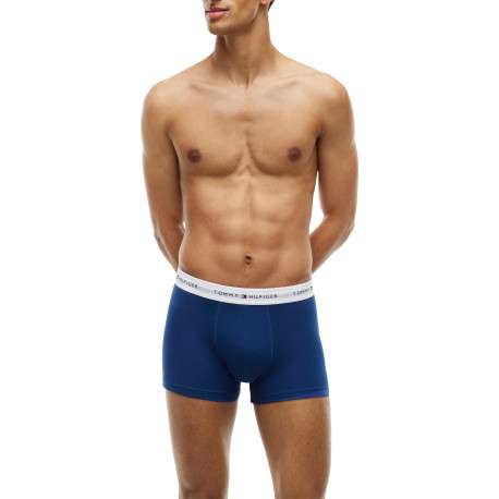 Lot de 3 boxers en coton biologique bleus pourvus d'une taille élastiquée - Image 5