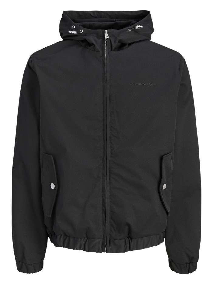 Blouson noir à coupe droite...