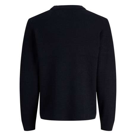 Pull marine à coupe droite pourvu d'un col rond et de manches longues - Image 2