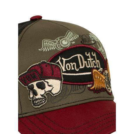 Casquette bordeaux imprimée pourvue d'une fermeture à pression snapback - Image 5