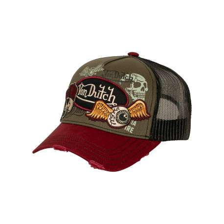 Casquette bordeaux imprimée pourvue d'une fermeture à pression snapback - Image 6