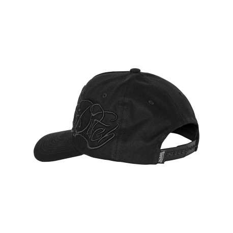 Casquette en coton noire pourvue d'une fermeture à pression snapback - Image 2