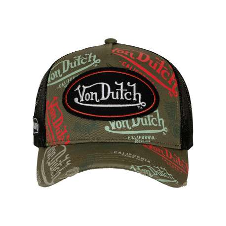 Casquette kaki imprimée pourvue d'une fermeture à pression snapback - Image 4