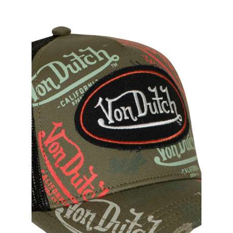 Casquette kaki imprimée pourvue d'une fermeture à pression snapback - Image 5