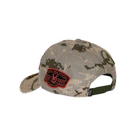 Casquette en coton beige pourvue d'une fermeture à pression snapback - Image 2