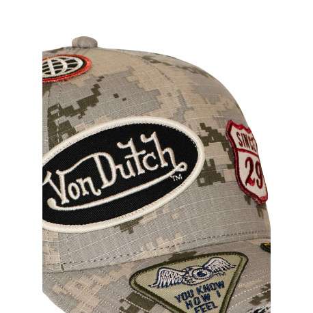Casquette en coton beige pourvue d'une fermeture à pression snapback - Image 5