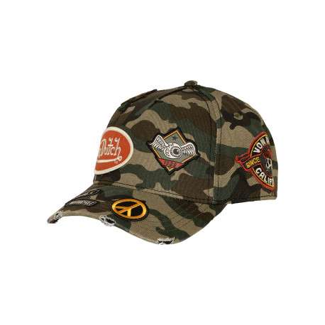 Casquette en coton multicolore pourvue d'une fermeture à pression snapback - Image 6