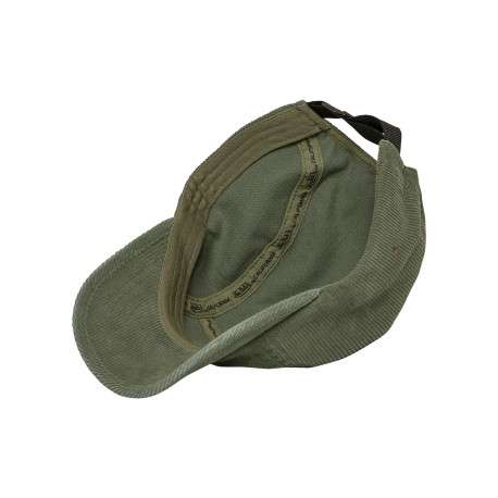 Casquette en coton verte pourvue d'une fermeture strapback à clip - Image 3
