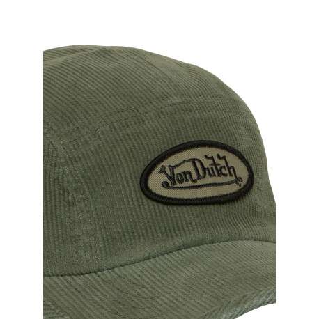 Casquette en coton verte pourvue d'une fermeture strapback à clip - Image 5