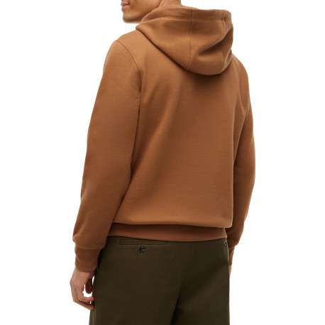 Sweat camel à coupe droite pourvu d'un col à capuche et de manches longues - Image 3