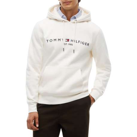 Sweat écru à coupe droite pourvu d'un col à capuche et de manches longues - Image 2