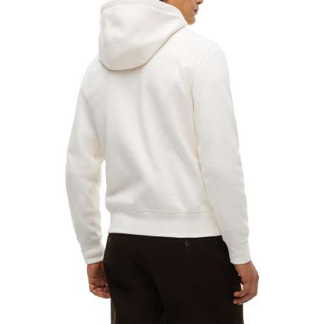 Sweat écru à coupe droite pourvu d'un col à capuche et de manches longues - Image 3