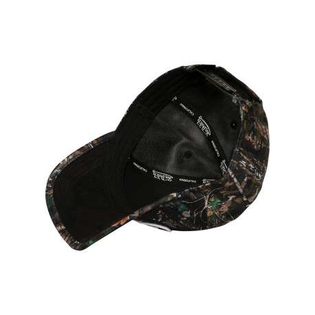 Casquette noire à motifs pourvue d'une fermeture à pression snapback à l'arrière - Image 3