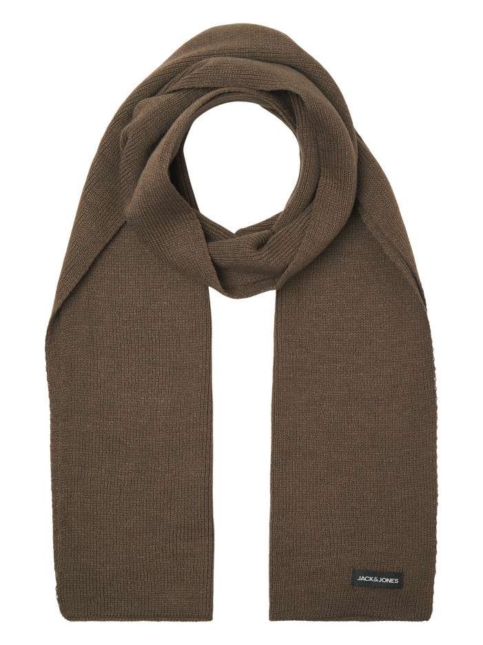 Écharpe marron en maille...