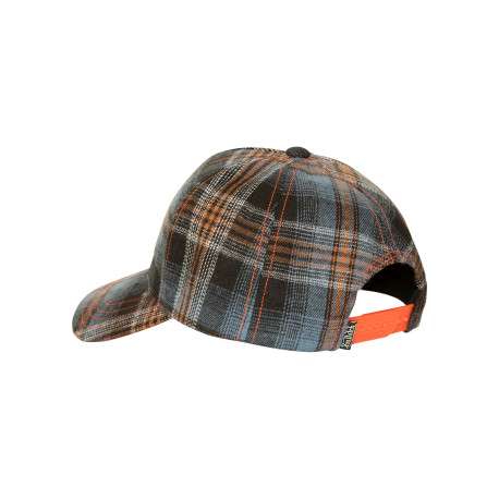 Casquette en coton bleue et orange pourvue d'une fermeture à pression snapback - Image 2