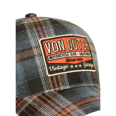 Casquette en coton bleue et orange pourvue d'une fermeture à pression snapback - Image 5