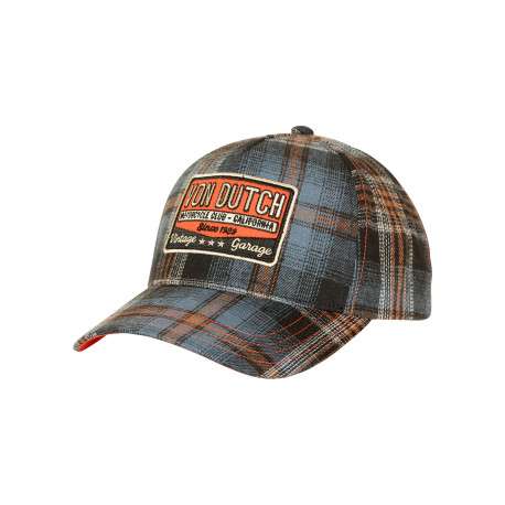 Casquette en coton bleue et orange pourvue d'une fermeture à pression snapback - Image 6
