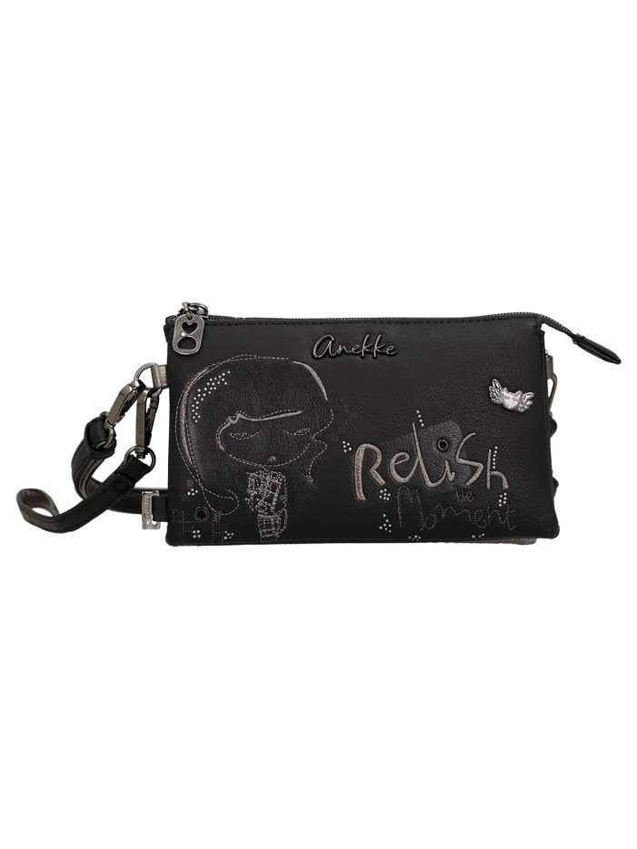 Mini sac noir à surpiqûres...