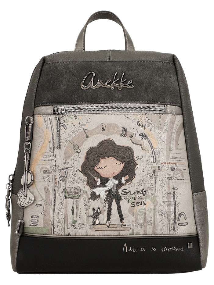 Sac à dos gris à...