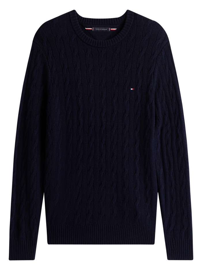 Pull en laine marine à...