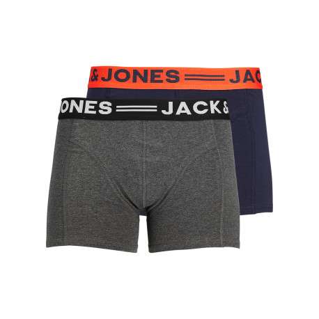 Lot de 2 boxers classiques en coton multicolores pourvus d'une taille élastiquée