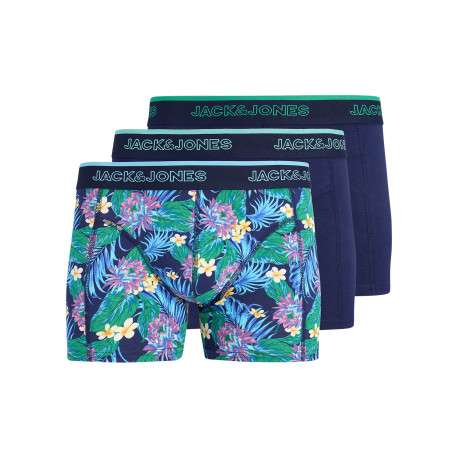 Lot de 3 boxers en coton biologique multicolores pourvus d'une taille élastiquée