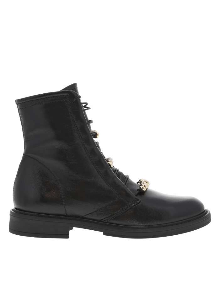 Bottines en cuir noires...