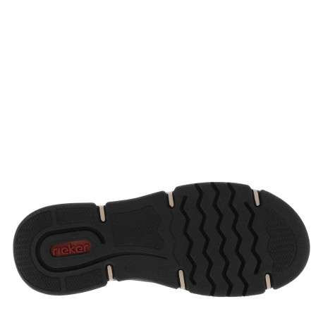 Bottines noires à talon compensé bas avec un zip et des lacets plats - Image 6