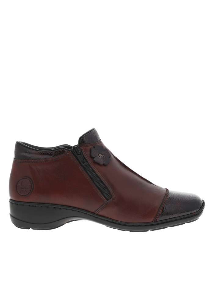 Boots bordeaux vernies à...