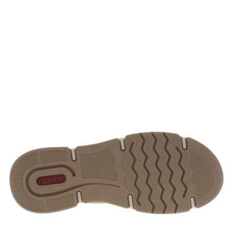 Boots taupe à talon plat avec une fermeture zippée et soufflet élastiqué - Image 6