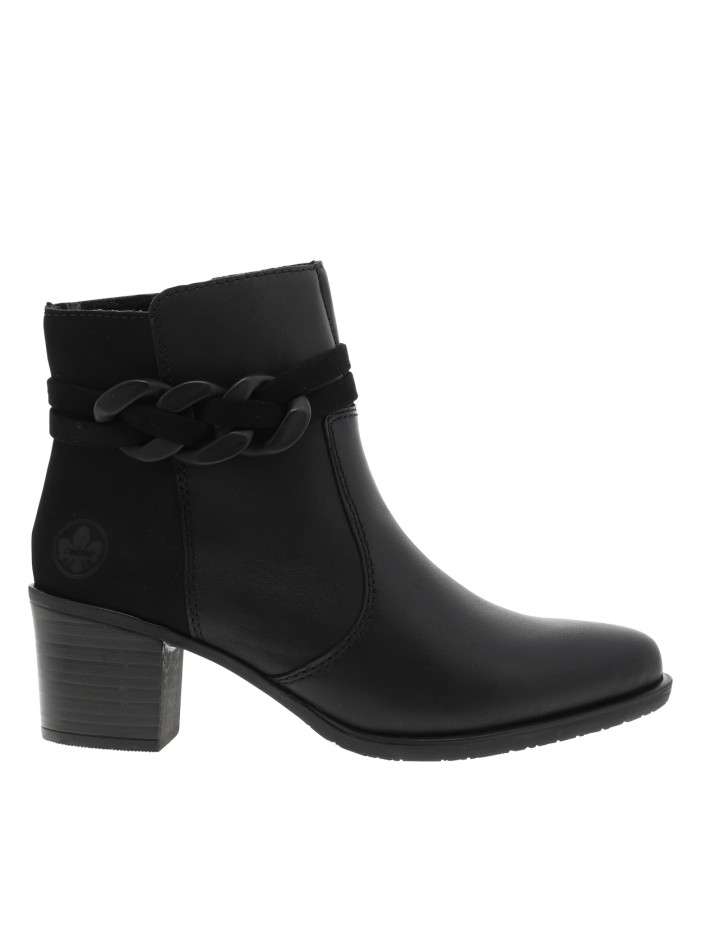 Boots en cuir noires à...