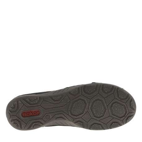 Bottines noires à talon plat avec un logo cousu sur le côté et des lacets - Image 6