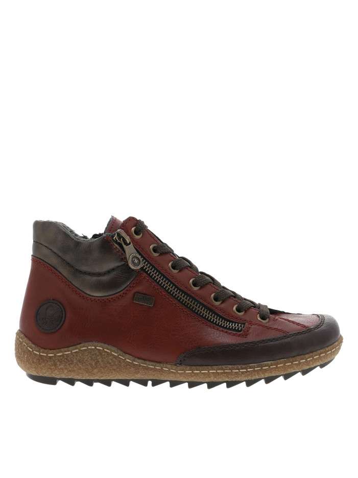 Bottines rouges à talon...