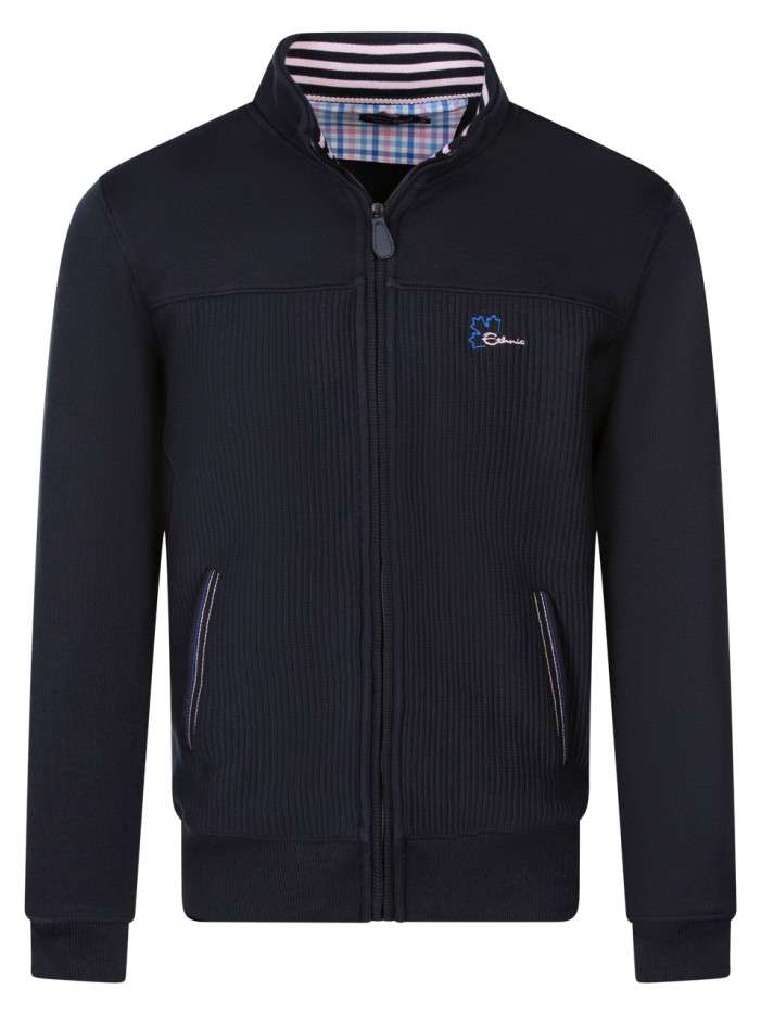 Sweat zippé bleu marine...