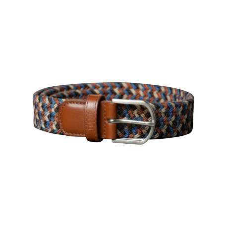 Ceinture ajustable en sangle élastique multicolore tressée avec une boucle - Image 2