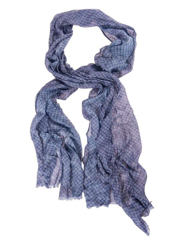 Foulard bleu clair orné de...